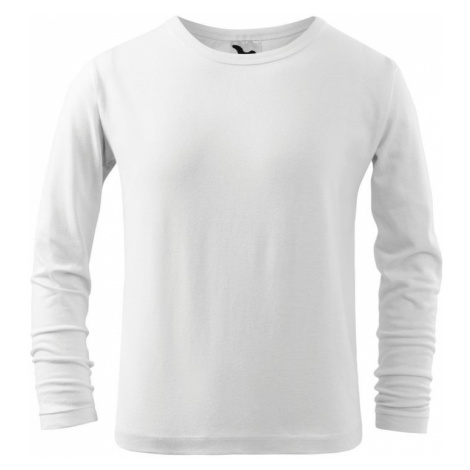 MALFINI Detské tričko s dlhým rukávom Long Sleeve - Biela