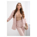 Elegant set of jacket and trousers powder pink