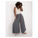 Dark grey wide summer trousers OCH BELLA