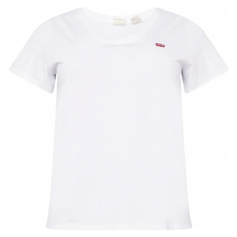 Levi's® Plus Tričko 'Perfect V-Neck Tee '  červená / biela