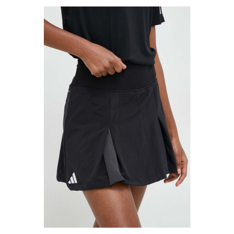 Sukňa adidas Performance čierna farba, mini, áčkový strih, HS1459
