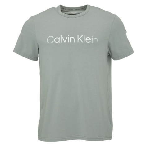 Calvin Klein S/S CREW NECK Pánske tričko na spanie, sivá, veľkosť