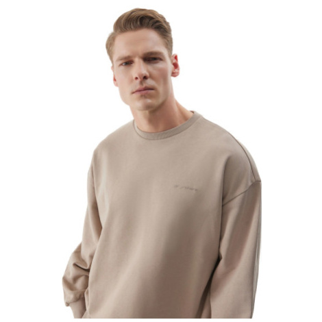 Pánska mikina 4F SWEATSHIRT-WSS24TSWSM1027-83S-BEIGE