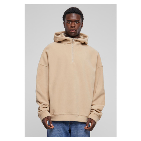 Men's Oversized Half Zip Hoody sand fleece sweatshirt Urban Classics