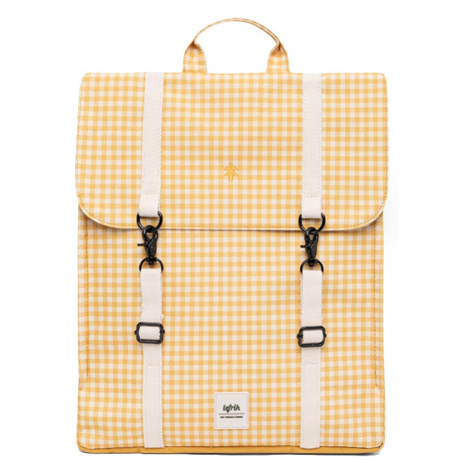 Lefrik Handy Backpack Printed Vichy Mustard