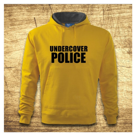 Mikina s kapucňou s motívom Undercover police