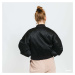 Bunda Urban Classics Ladies Short Oversized Satin Bomber Jacket Black