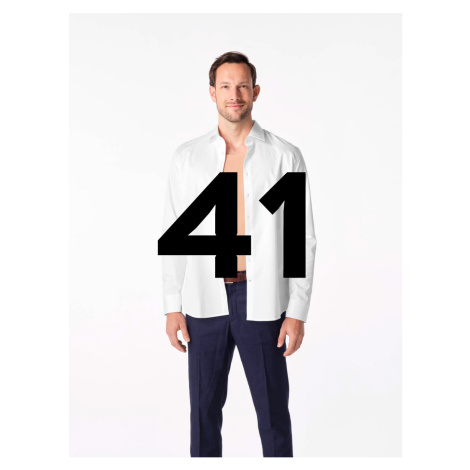 Zvýhodnený balíček - biela pánska košeľa GENT + neviditeľné tričko ARLON - 41