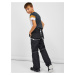 Čierne detské nohavice s trakmi SAM 73 Casia