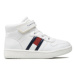 Tommy Hilfiger Sneakersy Higt Top Lace-Up/Velcro Sneaker T3A9-32330-1438 S Biela