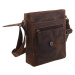 Pánske kožené crossbody tmavohnedý hunter 250909