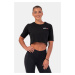 Minimalist Logo NEBBIA crop top 600 Black Nebbia