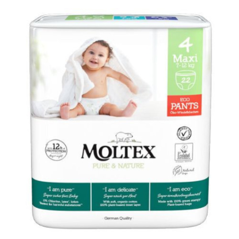 Naťahovacie plienkové nohavičky Moltex Pure & Nature Maxi 7-12 kg 22ks