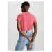Tričká s krátkym rukávom pre ženy Calvin Klein Jeans - tmavoružová