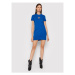 Versace Jeans Couture Každodenné šaty V-Emblem Foil 71HAOT10 Modrá Regular Fit