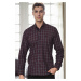 G711 DEWBERRY MEN'S SHIRT-BURGUNDY-1