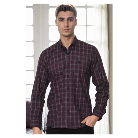 G711 DEWBERRY MEN'S SHIRT-BURGUNDY-1