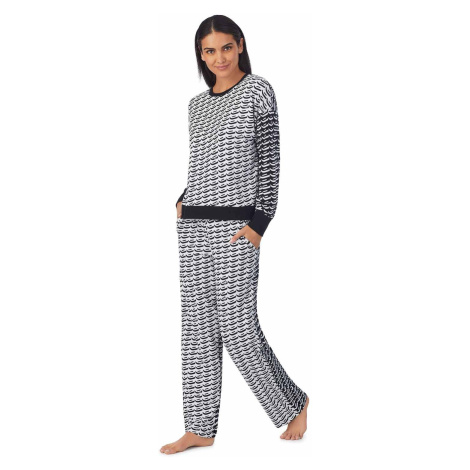 Dámske pyžamo YI2822685F čierno biely vzor - DKNY