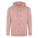 Just Hoods Pánska mikina na zips JH050 Dusty Pink