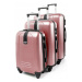 Ružový ľahký plastový cestovný kufor &quot;Superlight&quot; - veľ. XL