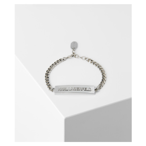 Šperk Karl Lagerfeld K/Id Plaque Bracelet Šedá