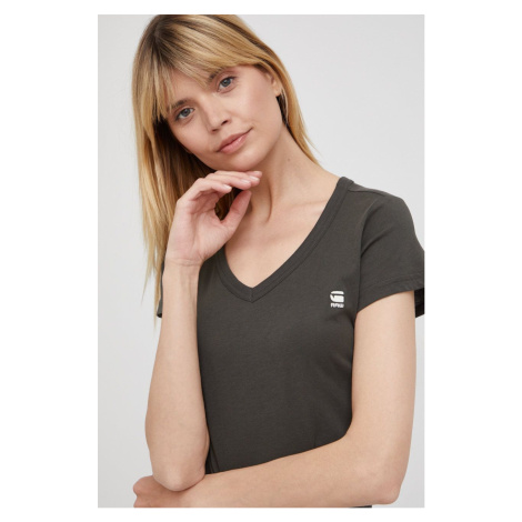 Bavlnené tričko G-Star dámsky, zelená farba G-Star Raw