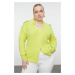 Trendyol Curve Lime Sailor Collar Buttoned Knitwear Cardigan