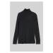 Rolák Woolrich Diagonal Stitch Turtleneck Čierna