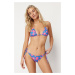 Trendyol Floral Patterned Triangle Tie Bikini Set