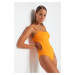 Trendyol Orange Cut Out Detailed Swimsuit