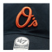 47 Brand Šiltovka MLB Baltimore Orioles '47 CLEAN UP B-RGW03GWS-BKO Čierna