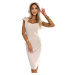 Elegant midi dress with Numoco neckline