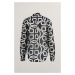 KOŠEĽA GANT REG MONOGRAM PRINT CTN SILK SHIRT EVENING BLUE