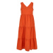 Šaty Woolrich Poplin Maxi Dress Oranžová
