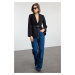 Trendyol Black Belted Woven Blazer Jacket