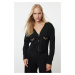 Trendyol Black Accessory Detailed Knitwear Cardigan