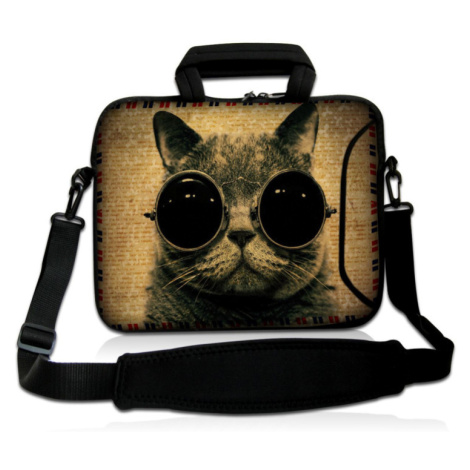 Taška cez rameno Huado do 15.6" Mačka s okuliarmi