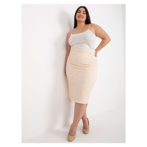 Peach elegant skirt of larger size