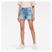 G-STAR Krátke nohavice - 3301 High Boyfriend Short Wmn svetlomodré