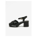 Čierne dámske kožené sandále Love Moschino