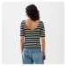 Top GAP Elbow Sleeve Modal Ballet Back Top Black White Stripe