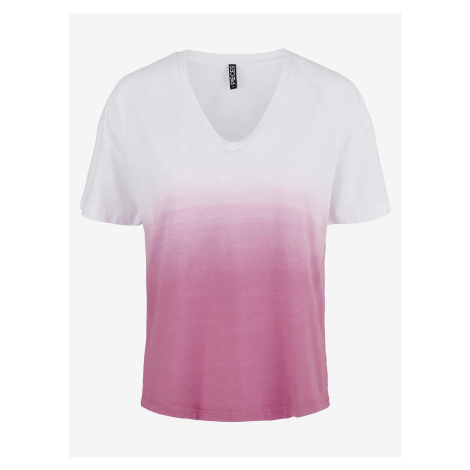 Bielo-ružové tričko Pieces Abba