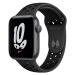 Apple Watch Nike SE 44 mm Vesmírne sivý hliník s antracitovým/čiernym športovým remienkom Nike