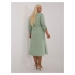 Svetlozelené bavlnené plus size šaty LK-SK-509675.88-green