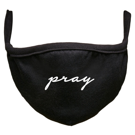 Black Face Mask Pray Wording mister tee