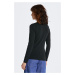 TRIČKO GANT SLIM COT/ELA LS SCOOP NECK TOP BLACK