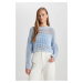 DEFACTO Regular Fit Crew Neck Crochet Sweater