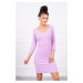 Dress with purple neckline