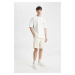 DEFACTO Regular Fit Straight Leg Pocket Basic Plain Shorts