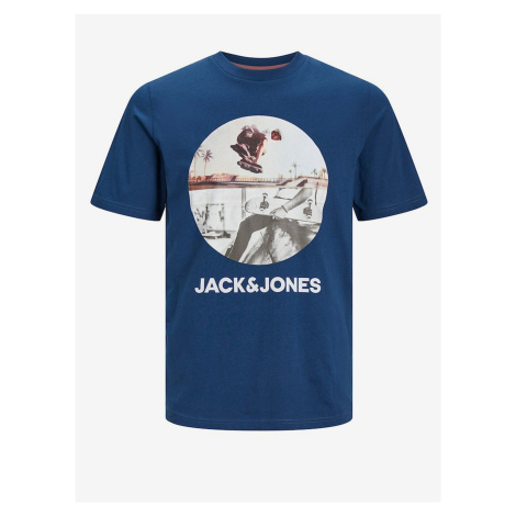 Modré pánske tričko Jack & Jones Navin